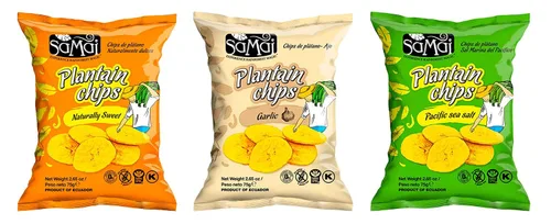 Vista 19 de SAMAI Chips de plátano de chile de 2.65 onzas, paquete de 15 unidades, totalmente naturales, sin OMG, sin gluten y Kosher