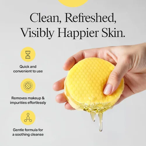 Vista 3 de Toallitas Limpiadoras de Cúrcuma y Ácido Kójico - Toallitas de Limpieza Facial de Cúrcuma con Vitamina C (30 toallitas), Toallitas de Limpieza