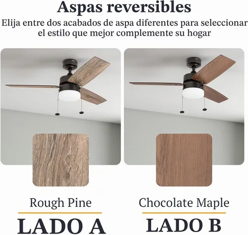 Vista 4 de Prominence Home 51014-01 ventilador de techo, 42 pulgadas, 51015-01 Bronce