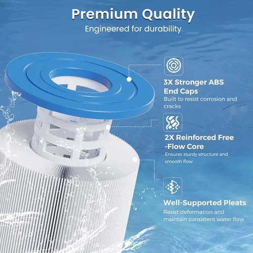 Vista 4 de Future Way Cartucho de filtro de piscina CC1500e de repuesto para Hayward XStream CC1500, reemplazo de Hayward CCX1500RE, Pleatco PXST150, Unicel