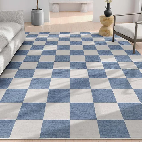Vista 9 de Well Woven Apollo Flatwoven Modern Squares Alfombra multicolor de 3 pies 3 pulgadas x 5 pies para niños