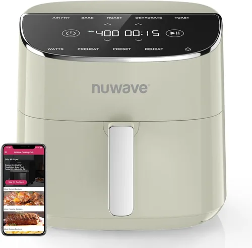 Vista 12 de Nuwave Brio Plus - Freidora de aire de 8 cuartos de galón, nuevo y mejorado, revestimiento de cerámica sin PFAS