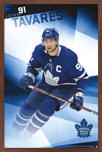 Vista 16 de Trends International NHL Toronto Maple Leafs - Póster de pared de John Tavares 19, 14.725 x 22.375 pulgadas, versión enmarcada de madera de granero