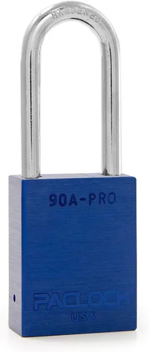 Vista 44 de PACLOCK Candado de la serie 90A-PRO, compre American Act obediente, aluminio anodizado marrón, cilindro de 7 pines de alta seguridad con 1 llave por