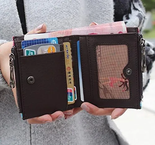 Vista 4 de Cartera plegable de piel sintética para mujeres y niñas, Panda