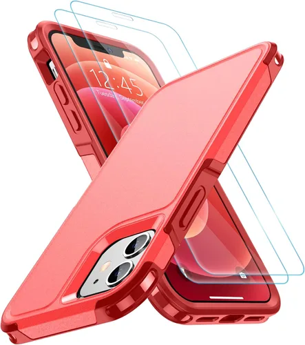 Vista 12 de SPIDERCASE Funda diseñada para iPhone 12/iPhone 12 Pro, protección contra caídas de grado militar de 10 pies, con 2 protectores de pantalla