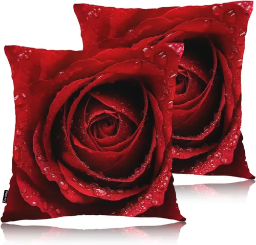 Vista 14 de Swono Juego de 2 fundas de almohada cuadradas decorativas de 18 x 18 pulgadas, bolas de Navidad de Año Nuevo, juego de 2 fundas de almohada