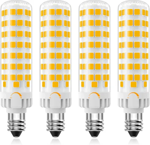 Vista 8 de Bombilla LED E11 regulable, equivalente a halógeno JDE11 de 120 V 100 W, base de mini candelabro T3 T4, blanco cálido de 3000 K, 10 W, 1000 lúmenes