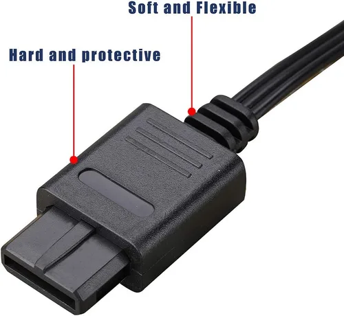 Vista 4 de Cable AV de video compuesto compatible con Nintendo 64N64GameCubeSuper Nintendo SNES TV Game 6 pies