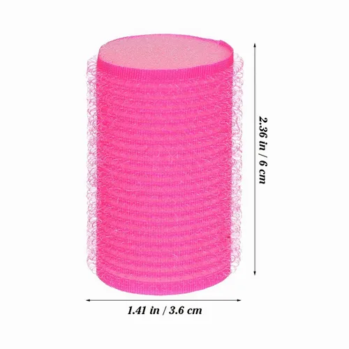 Vista 4 de Rodillo de pelo para flequillo, 12 unidades, rizadores de esponja para el cabello, autoagarre para mujeres y niñas