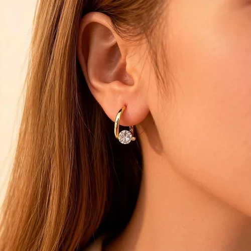 Vista 2 de Aretes linfáticos para mujer en Prime Yoopulse, aretes linfáticos para terapia de linfvidad, aretes de germanio, joyería de drenaje linfático