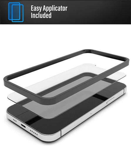 Vista 6 de magglass Vidrio templado diseñado para iPhone 13 Mini, protector de pantalla frontal y trasera (2021) incluye protector de lente de cámara