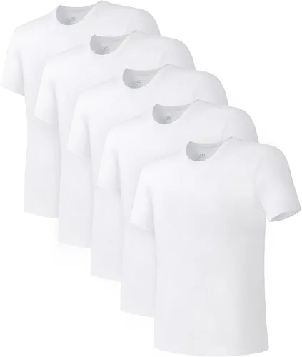 Vista 9 de DAVID ARCHY Paquete de 3/5 camisetas de cuello redondo transpirables