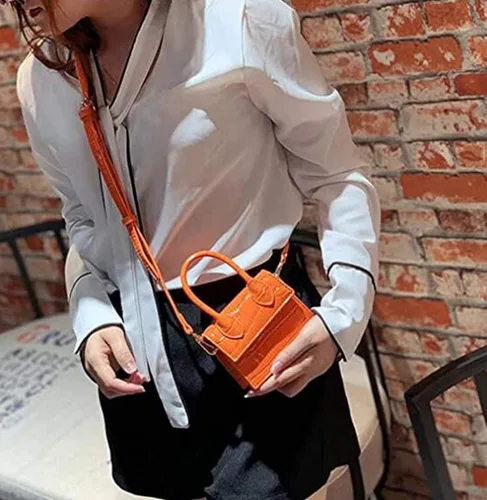 Vista 6 de NIUEIMEE - Mini bolso para mujer y niña, con asa superior, bolso cruzado