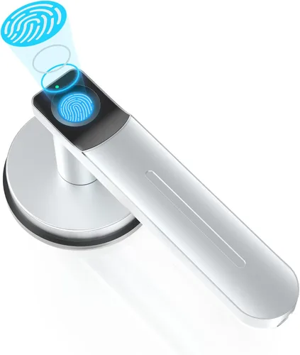 Vista 9 de Foxgard - Cerradura de puerta biométrica con perilla inteligente de huellas dactilares, control remoto con aplicación, cerradura de puerta Negro