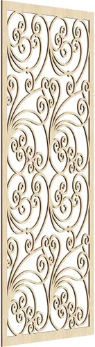 Vista 75 de 9 3/8"W x 24 3/8"H x 1/4"T Marilla Decorativos Paneles de Pared de Madera Calado, Abedul