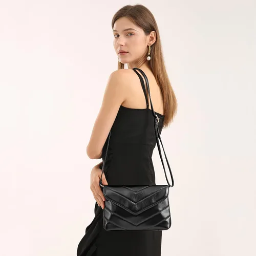 Vista 3 de Bolso de mano para mujer, pequeño, con correa larga, para ir de compras, bodas, fiestas