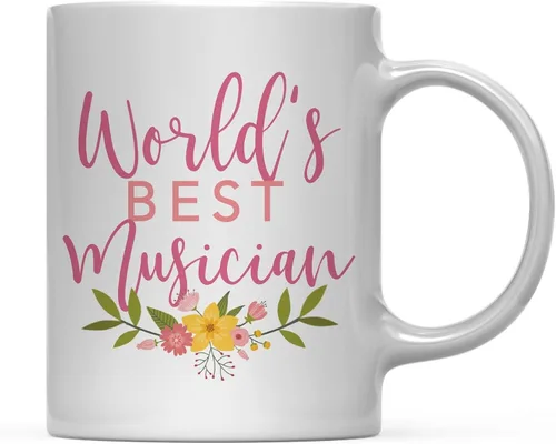 Vista 35 de Andaz Press Taza de café de 11 oz, regalo de broma de la mejor abbuela del mundo, diseño floral, paquete de 1