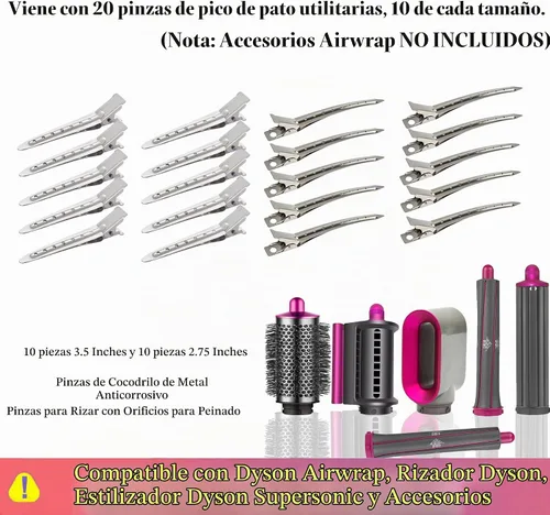 Vista 3 de Funda de viaje de cuero PU compatible con Dyson Airwrap Styler/Shark Flexstyle, funda de transporte portátil para secador de pelo Dyson Supersonic