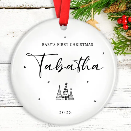 Vista 26 de Adornos de Navidad personalizados para camión volquete, adorno personalizado para bebé, adornos para árbol de Navidad para niños, adornos de camión