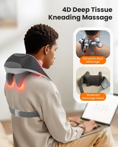 Vista 4 de Masajeador de cuello y almohada de apoyo lumbar CLIL