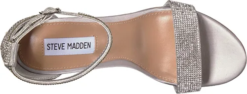 Vista 5 de Steve Madden mujeres Carrson cuero puntera abierta ocasión especial correa de tobillo san