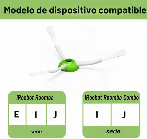 Vista 2 de Cepillo de barrido de bordes para iRobot Roomba i/j/e, Roomba Combo i 6 piezas para Roomba I/J/E