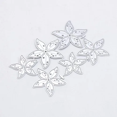 Vista 2 de KSCRAFT Plantillas de troqueles de corte de metal de flores de Pascua de Navidad para álbumes de recortes, decoración en relieve DIY tarjeta de papel