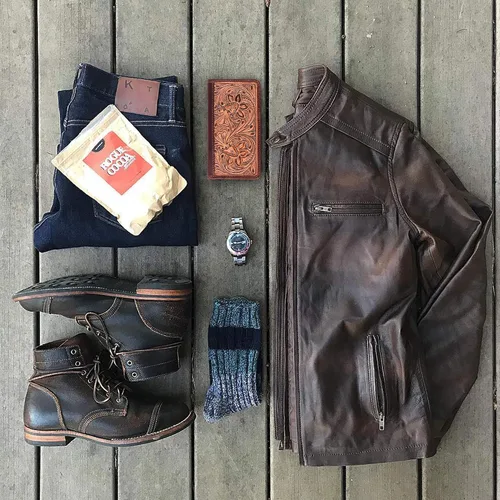 Vista 7 de RAW HYD - Cartera larga de cuero para hombres Funda de chequera doble un gran regalo para hombres