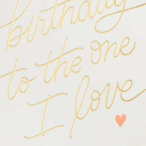Vista 4 de Hallmark Tarjeta de cumpleaños exclusiva para marido, esposa, novio, novia (One I Love)