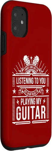 Vista 3 de iPhone 11 Guitarist Not Listening - In My Head I'm Playing - Funda para guitarra