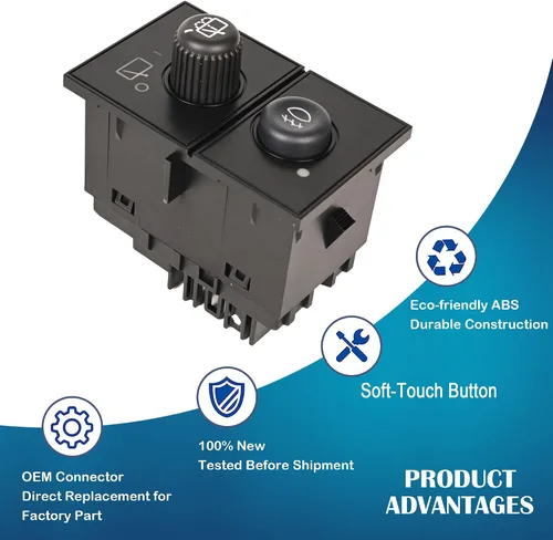 Vista 3 de Interruptor de limpiaparabrisas trasero Rich Interruptor de lámpara antiniebla compatible con Cadillac Escalade/Chevy Suburban1500 2500/GMC Yukon