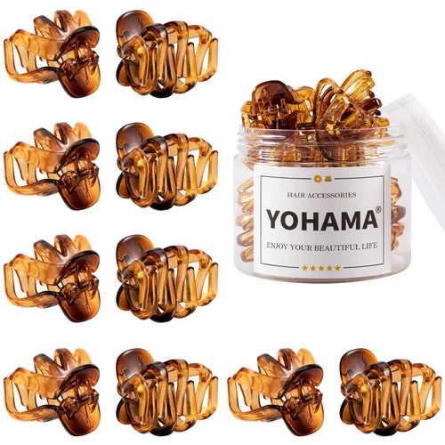 Vista 8 de YOHAMA 10 pinzas para el cabello, medianas y pequeñas, de 1.57 pulgadas, pinzas de pulpo de 1.57 pulgadas, pinzas de mandíbula medianas duraderas