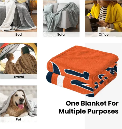 Vista 4 de ANTKING Manta personalizada con cualquier nombre y cualquier número, regalos para hombres, mujeres y bebés