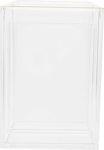 Vista 9 de Martha Stewart Kerry - Organizador de escritorio de plástico con 4 compartimentos, con ribete dorado