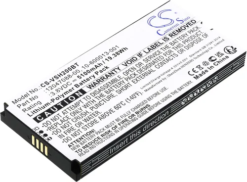 Vista 2 de Batería de repuesto para el panel de control Vivint Smart Hub, VS-SH2000-C00,12047088-00,10-600013-001(5100mAh / 19.38Wh)