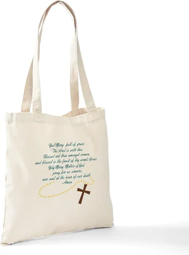 Vista 6 de CafePress Hail Mary Tote Bag Bolsa de lona natural, bolsa de compras reutilizable
