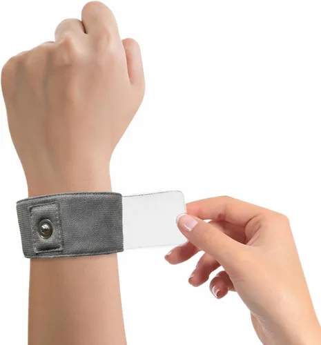 Vista 8 de Pulsera de conexión a tierra YEOUMIAR, brazalete de conexión a tierra con cable de 15 pies, banda de muñeca conectada a tierra para dormir, energía