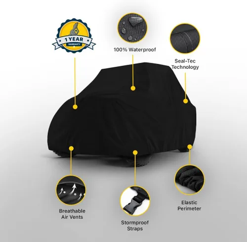 Vista 2 de Seal Skin Covers Funda para UTV de Servicio Pesado, Protección Impermeable y Resistente a la Intemperie para 2 Plazas Lado a Lado, Compatible