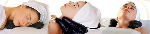 Vista 4 de Almohada Save My Face La Petite Just The Pillow Lujo de Satén Negro