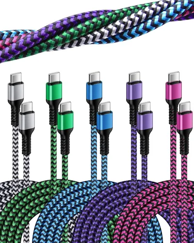 Vista 20 de Cable USB C a Lightning 4Pack/0,9 m, Certificado Apple Powerline C-Type Cargador de Carga Rápida Original Cable Lightning para iPhone 14 13 13 Pro
