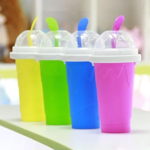 Vista 2 de Slushy Maker - Taza de hielo portátil para viajes, hecha en casa, color amarillo