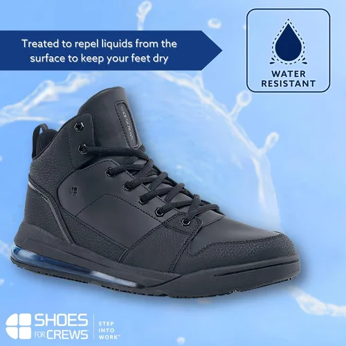 Vista 4 de Shoes For Crews Zapatillas de trabajo antideslizantes para hombre, cómodas, antideslizantes, para el servicio de alimentos, salud, venta al por