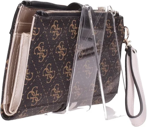 Vista 3 de GUESS Cartera organizadora de doble cremallera Kasinta para mujer