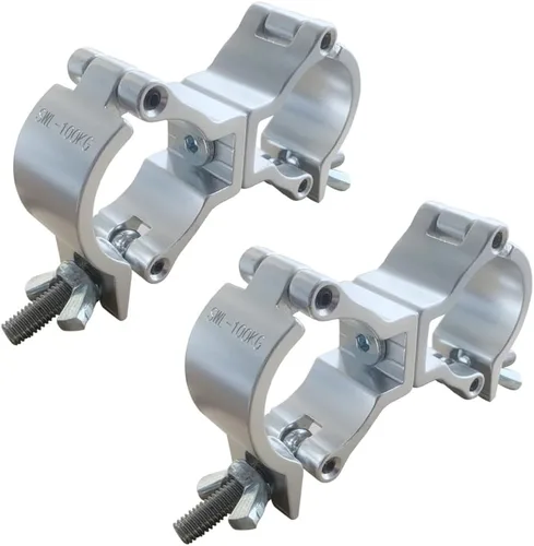 Vista 18 de Abrazadera de iluminación resistente, abrazaderas de armadura de aluminio, 110 libras para tubo F24 de 1.260-1.378 in, abrazaderas de luz de DJ