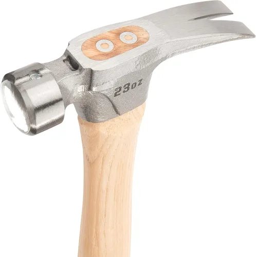 Vista 3 de ESTWING Pro California Hammer - Martillo de garra de 23 onzas con cara lisa y mango de madera de nogal - MRW23LS