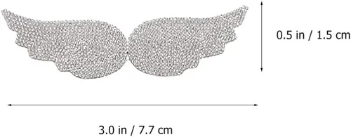 Vista 6 de KESYOO 20 parches de alas de ángel con lentejuelas para coser con diamantes de imitación bordados con diamantes de imitación para reparación