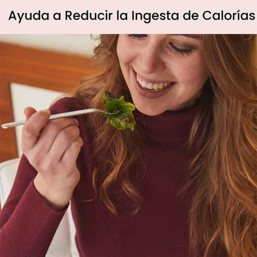 Vista 4 de Uba Juego de cubiertos de control de porciones y utensilios de dieta bariátrica con estuche de silicona (1)