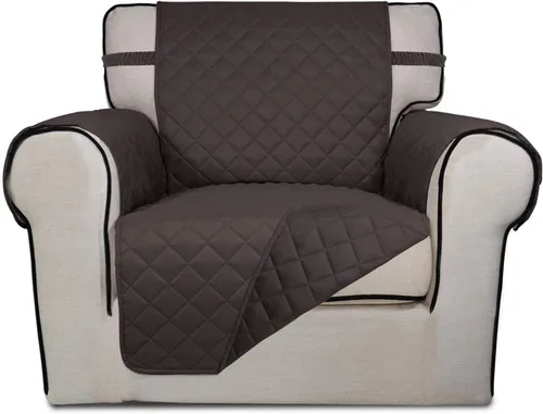 Vista 64 de PureFit - Funda de sofá acolchada reversible, protector de muebles impermeable, funda de sofá lavable con espuma antideslizante y correas elásticas