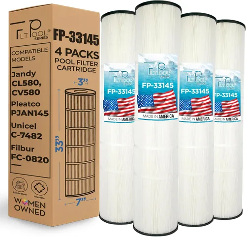 Vista 15 de FP-2785 - Cartucho de filtro de piscina paquete de 4 para Jandy CL340 Sustituye a R0554500 Filtración eficiente, fácil ajuste Filtpool